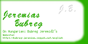 jeremias bubreg business card
